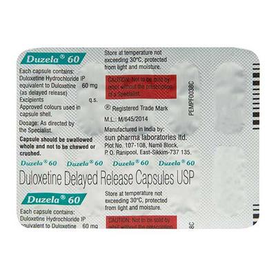 Duzela 60mg Capsule 10'S - Depression-Ant