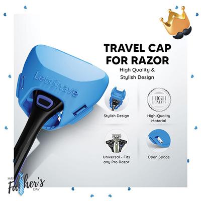 Letsshave Pro 6 Premium Gift Set 6 Blade Razor with Cartridges, Travel Cap, Shave Foam, After Shave Balm and Travel Bag Complete Shaving Kit for Men 1's - Razors & Cartridges