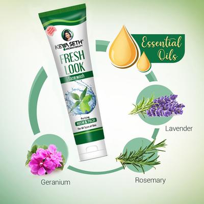 Keya Seth Aromatherapy Fresh Look Face Wash Neem & Tulsi 100 ml - Face Wash & Cleansers