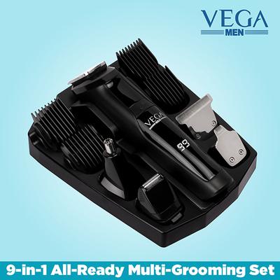 VEGA Men 9 in 1 MultiGrooming Set with Beard Hair Trimmer Nose Trimmer & Body Groomer And Shaver (VHTH-21) 1 gm - Trimmers