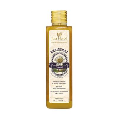 Just Herbs Bhringraj Hair Oil for Hair Growth and Hairfall Control 100 ml - Hair Oils