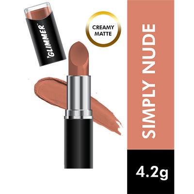 GLIMMER MATTE LIPSTICK SIMPLY NUDE 4.2 gm - Lipsticks