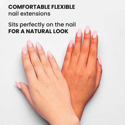 Faces Canada Ultime Pro Splash Instant Manicure - Bubblegum , Press On Nail Extensions - 16 Pcs 1's - Nail Art