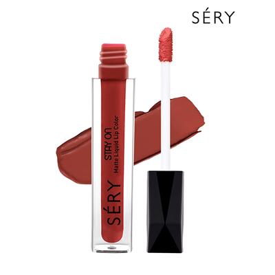 Sery Stay On Matte Liquid Lipstick Autumn Wind, Brown (LSO - 07) 5 ml - Liquid Lipsticks