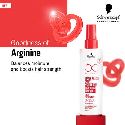 Schwarzkopf Professional Bonacure Repair Rescue Spray Conditioner with Arginine,with Vegan Keratin 200 ml - Conditioners