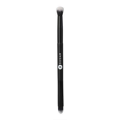 SUGAR Cosmetics Blend Trend Dual Eyeshadow Brush - 412 Flat + Round 17 gm - Eyeshadow, Bases & Primers