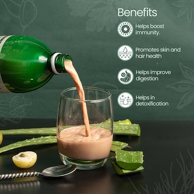 Krishna's Herbal & Ayurveda Aloe+Amla Juice 1000 ml - Ayurvedic Juices