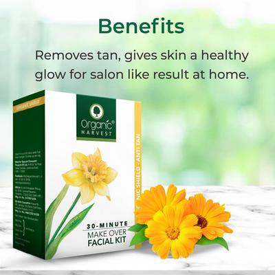Organic Harvest Facial Kit - Organic Shield-Anti Tan 50 gm - Facial Kits