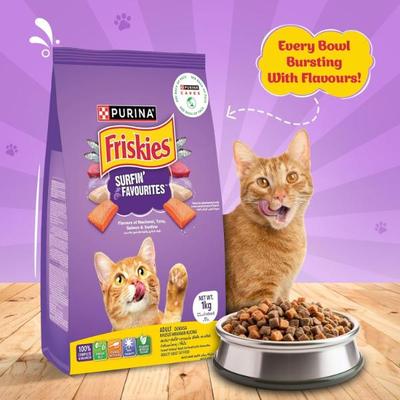 Nestle Purina Friskies Surfin Favourites Cat Food 1 kg - Petfood