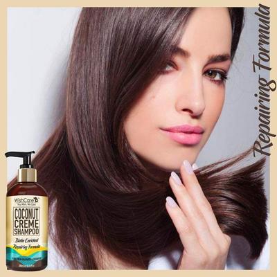 WishCare Coconut Shampoo For Dry & Frizzy Hair With Coconut Milk - Paraben And Sulphate Free Shampoo 300 ml - Shampoos