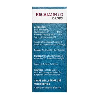 Recalmin D3 400IU Drops 30ml - Supplements-Vit