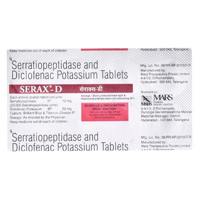 Serax D Tablet 10'S - Pain relief-Nsa