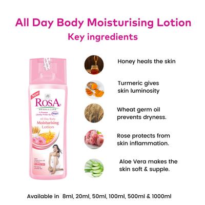 Rosa All Day Body Moisturising Lotion 1000 ml - Lotions & Creams