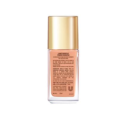 Lakme 9to5 Powerplay Priming Foundation, Built in Primer, SPF 20, Cool Ivory, 25 ml - Foundation