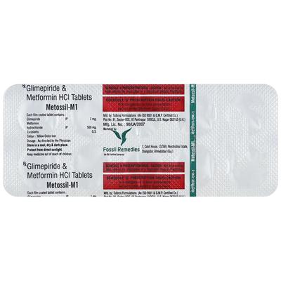METOSSIL M 1 Tablet 10's - Diabetes-Ant