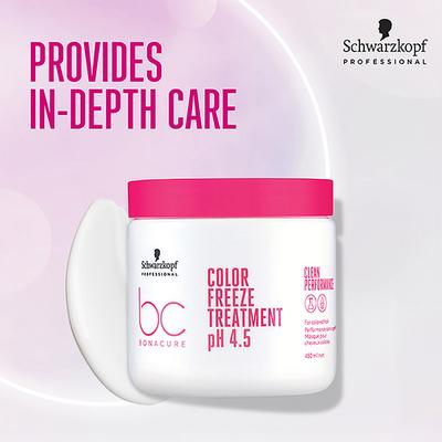 Schwarzkopf Professional Bonacure Color Freeze Treatment pH 4.5,with Vegan Keratin 500 ml - Hair Masks & Packs