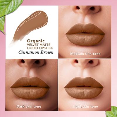 Organic Harvest Velvet Matte Liquid Lipstick - Cinnamon Brown 2.6 ml - Liquid Lipsticks