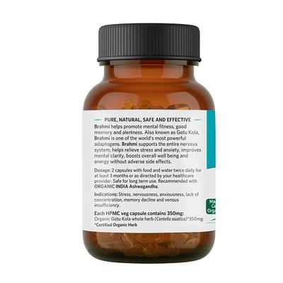 Organic India Brahmi Mental Fitness Veg Capsule 60's - Speciality Medicines