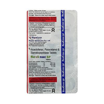 REXONAC SP Tablet 10's - Pain relief-Nsa