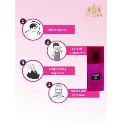 St. John Cobra Limited Edition Eau De Parfum 60 ml + Change for Her Eau De Parfum 30 ml - Men Deodorants/Roll-Ons