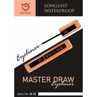 Matt Look Master Draw Eyeliner, Long Last & Waterproof, Black 8 ml - Eyeliners