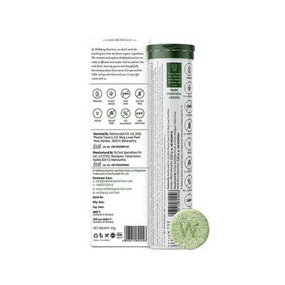 Wellbeing Nutrition Daily Greens Wholefood Multivitamin with Vitamin C, Zinc, B6, B12 for Immunity and Detox - Multi-Vitamins