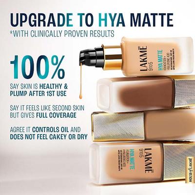 Lakme 9to5 Hya Matte Foundation + Hyaluronic Acid Neutral Almond 25 ml - Foundation