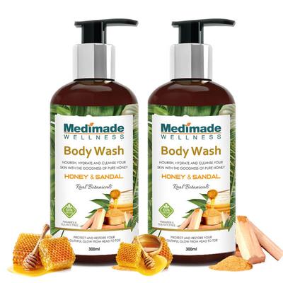 Medimade Honey And Sandal Body Wash (Pack of 2) 1's - Shower Gels & Body Wash