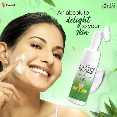 Lacto Calamine Neem Aloe Turmeric Foaming Face Wash, Reduces Pimples, Purifies Skin 150 ml - Face Wash & Cleansers