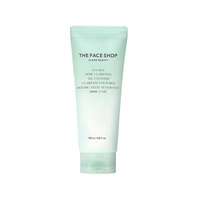 The Face Shop Tea Tree Pore Clarifying Gel Cleanser - Korean Face Wash with Salicylic Acid - 150ml - Scrubs & Exfoliants