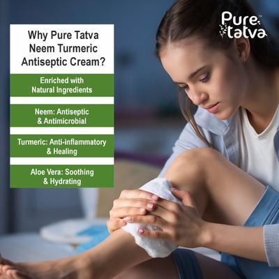 Pure Tatva Neem Turmeric Antiseptic Cream 75 g - Antiseptic Cream