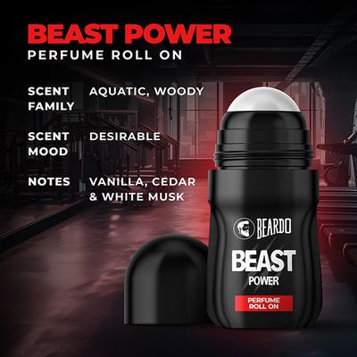 Beardo Beast Power Perfume Roll On 50 ml - Men Deodorants/Roll-Ons