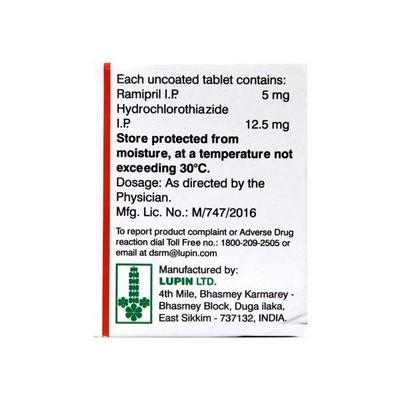 Ramistar H 5mg Tablet 15'S - Hypertension-ACE