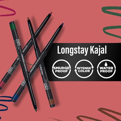 Faces Canada Magneteyes Color Kajal 12hr Water Proof Almond Oil Burgundy Love 04 0.30gm - Eyeliners