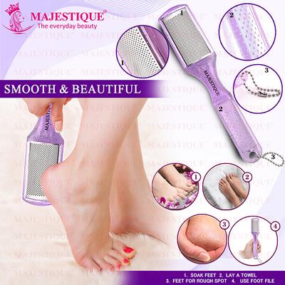 Majestique Foot File for Callus and Heel Removal, Dry and Wet Pedicure Tool - Color May Vary 1's - Nail Care