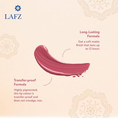 Lafz Transfer Proof & Smudge Proof Velvet Matte Lip Colour, Wild Berry 5.5 ml - Liquid Lipsticks