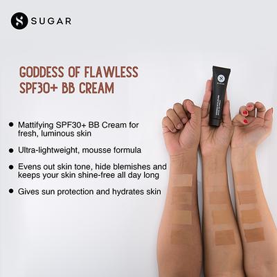 SUGAR Cosmetics Goddess Of Flawless SPF30+ BB Cream - 42 Glace (Medium Beige) 25 ml - Bb & Cc Creams