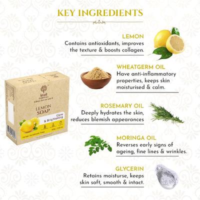 Khadi Essentials Lemon Herbal Handmade Soap for Glow & Brightening 300 gm - Body Butter