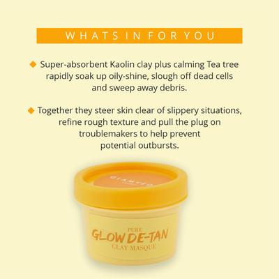 Glamveda Pure Glow Detan Cooling Clay Mask 40 gm - Masks & Peels