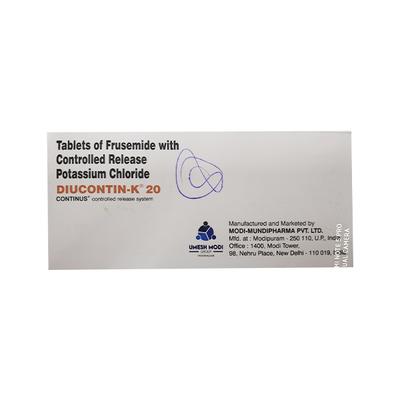 Diucontin K 20 Tablet 10'S - Hypertension-Diu