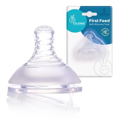 R for Rabbit First Feed Soft Silicone Teat (Steebo Crescent/Steebo Teddy ) 1's - Feeding & Nursing