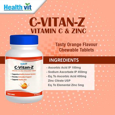 Healthvit C-Vitan-Z Tablet 60's - Multi-Vitamins