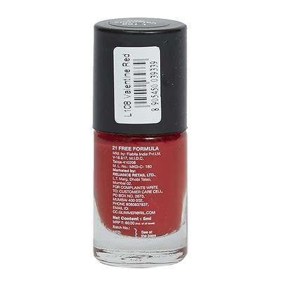Glimmer Nail Polish Valentine Red 5 ml - Nail Polish
