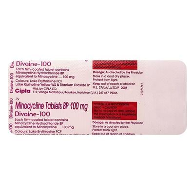Divaine 100mg Tablet 10'S - Bacterial Infections-Tet