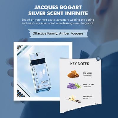 Jacques Bogart Silver Scent Infinite Silver Eau de Toilette 100 ml - Men Perfumes (Edt/Edp)