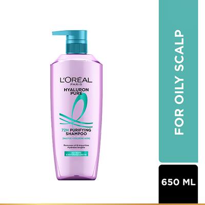 L'Oreal Paris Hyaluron Pure 72H Purifying Shampoo For Fresh Scalp & Hydrated Hair 650 ml - Shampoos