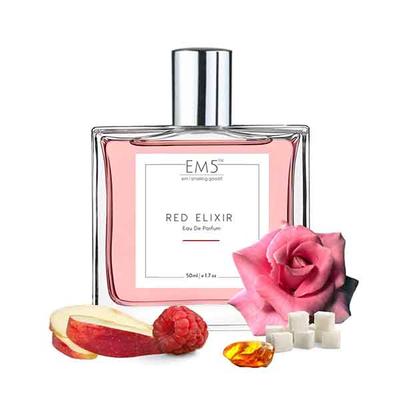 EM5 Red Elixir Perfume for Women - Eau De Parfum Spray, Sweet Vanilla Fruity 50 ml - Women Perfumes (Edt/Edp)