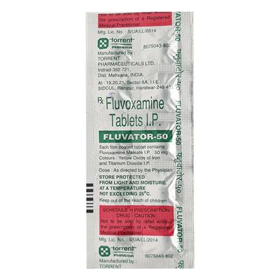 Fluvator 50mg Tablet 10'S - Depression-Ant