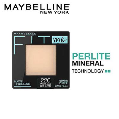 Maybelline New York Fit Me Matte + Poreless Powder, 220 Natural Beige 8.5 gm - Compact Powder