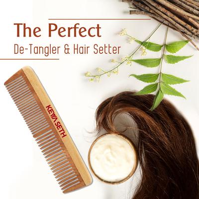 Keya Seth Neem Wooden Comb Wide Tooth - Men and Women - Hair Combs